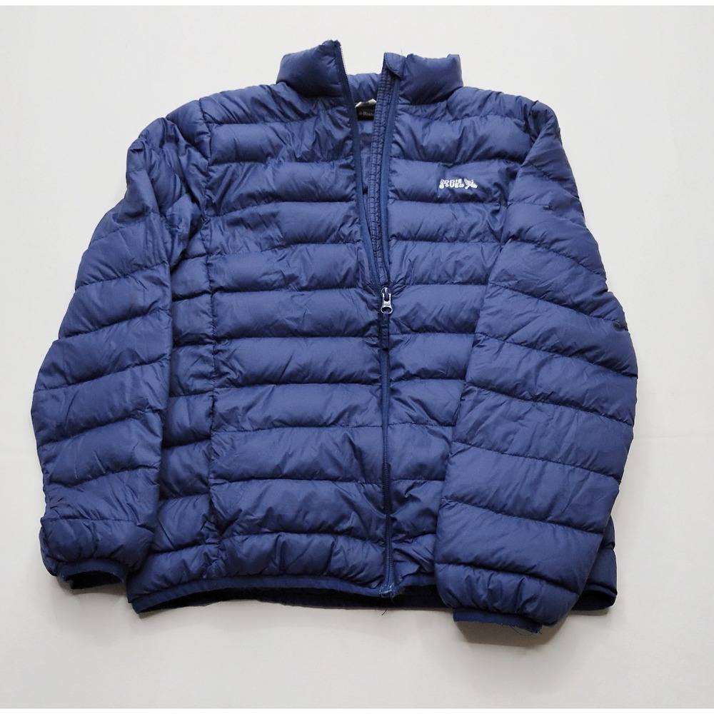 Eddie Bauer Jacket Kids XL Blue Goose Down Full Zip Puffer Pockets Outdoor 14/16